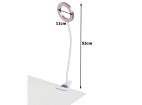 LED stolní lampička s klipsou, 8W, CCT, růžovo-bílá